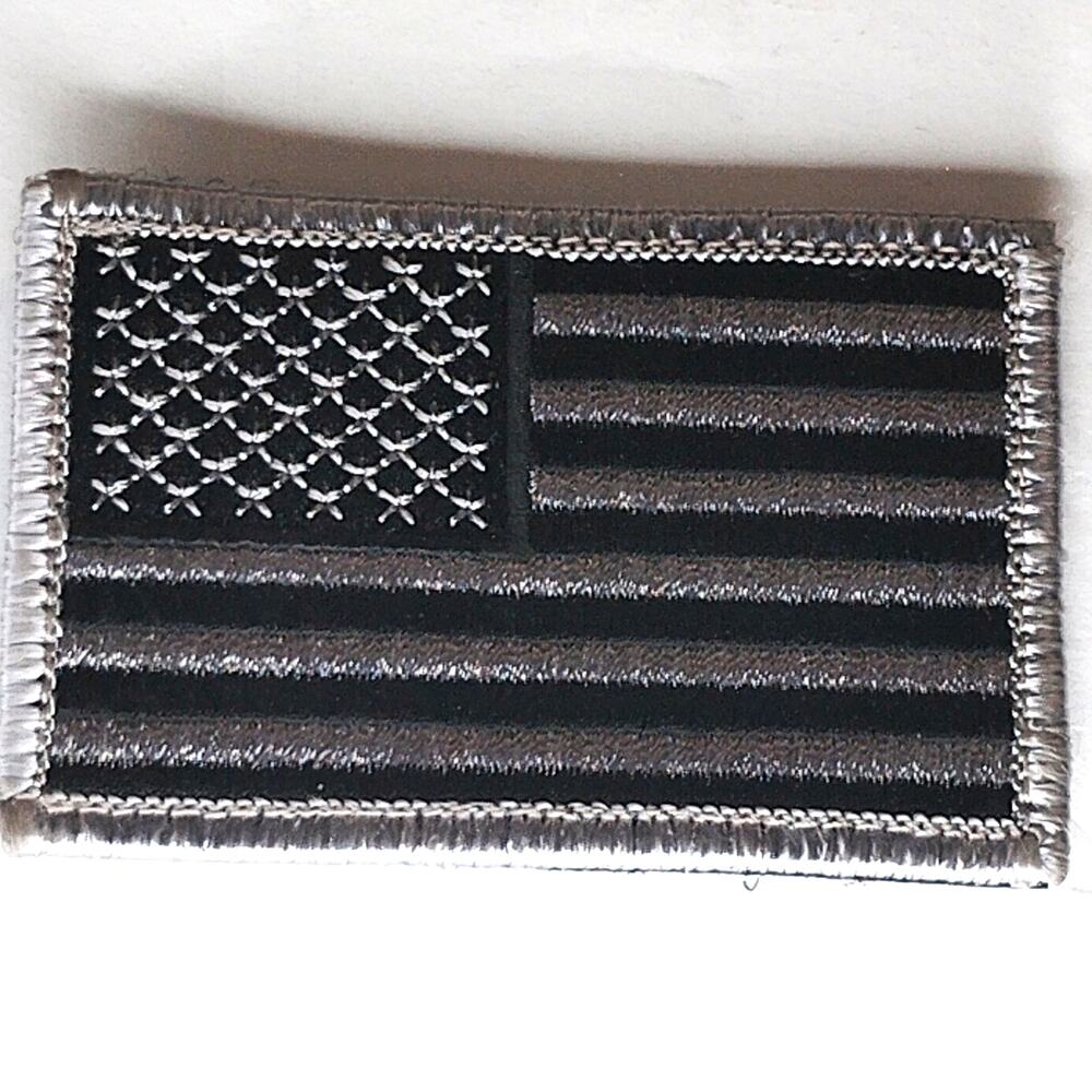 Infrared‑Reflective Subdued U.S. Flag Patch, 3x2" Hook Back w/ Sew-On Loop Panel
